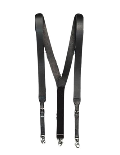 M & F Western Herren Nocona HDX Hosenträger aus glattem Leder (Medium, Schwarz) von Nocona Belt