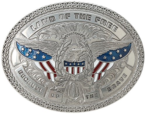 Nocona Boots Herren Land of The Free Eagle Buckle Kleidungsaccessoire, Silber, Einheitsgröße von Nocona Boots
