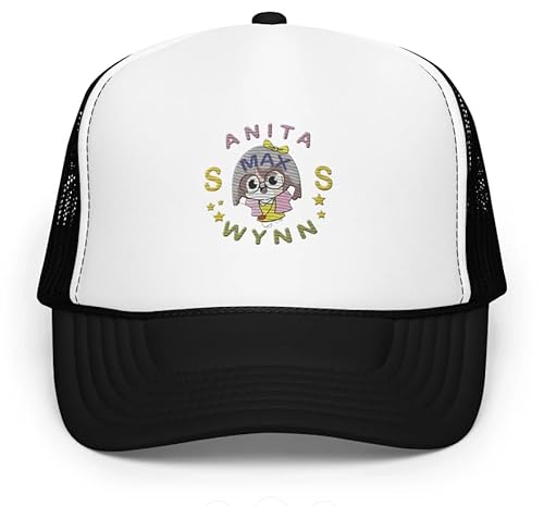 Noctdich Anita Max Wynn Trucker-Mütze – Anita Max Wynn Trendiger lustiger Witz Mesh Snapback Hut Pfahl Kick für Männer Frauen, Schwarz, Einheitsgröße von Noctdich