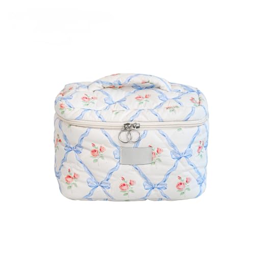 3-Piece Travel Cosmetic Bag, kosmetiktasche set,Quilted Cosmetic Bag with Floral Pattern, Makeup Bag, Wash Bag for Children, Girls, Men (7) von Nocyclonic