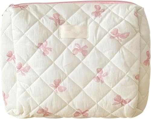 Cosmetic Bag, Floral Pattern Toiletry Bag Set, Women's Quilted Toiletry Bag,Cotton Make Up Bag for Women Girls, Cosmetic case (2) von Nocyclonic