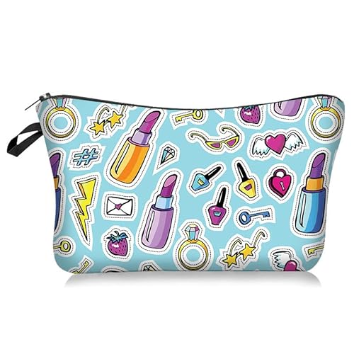 Kosmetiktasche Klein für Handtasche Kosmetiktasche Klein für Handtasche Make up Tasche mit Reißverschluss Reißverschluss, Kosmetikzubehör-Organizer (H) von Nocyclonic