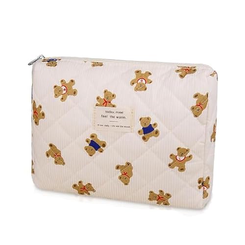 Kosmetiktasche Kulturbeutel Make Up Tasche, schminktasche Kulturtasche Damen mit Blumenmuster, Tragbare Schminktasche Makeup Bag für Alltag und Reisen (04) von Nocyclonic