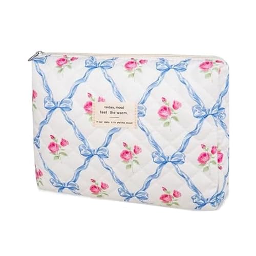 Kosmetiktasche Kulturbeutel Make Up Tasche, schminktasche Kulturtasche Damen mit Blumenmuster, Tragbare Schminktasche Makeup Bag für Alltag und Reisen (06) von Nocyclonic