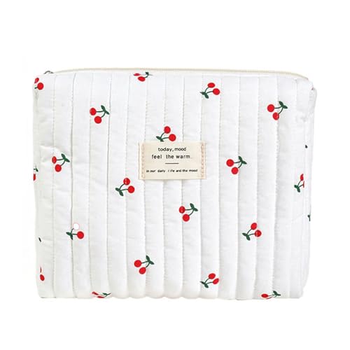 Kosmetiktasche Kulturbeutel Make Up Tasche, schminktasche Kulturtasche Damen mit Blumenmuster, Tragbare Schminktasche Makeup Bag für Alltag und Reisen (S) von Nocyclonic