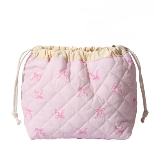 Kosmetiktasche Reise Blumen Muster Mit Kordelzug Schminktasche Hohe KapazitäT Make Up Tasche Aesthetic Tragbar Kosmetik Tasche Mit ReißVerschluss FüR Frauen MäDchen (A) von Nocyclonic