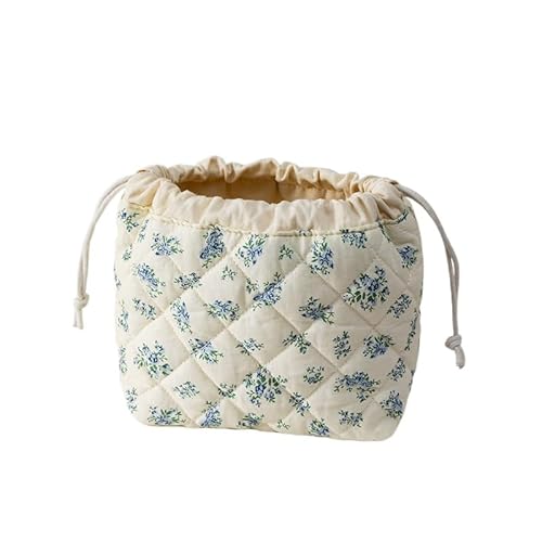 Kosmetiktasche Reise Blumen Muster Mit Kordelzug Schminktasche Hohe KapazitäT Make Up Tasche Aesthetic Tragbar Kosmetik Tasche Mit ReißVerschluss FüR Frauen MäDchen (O) von Nocyclonic