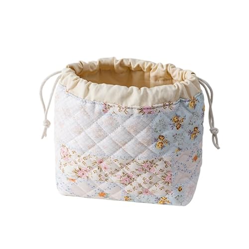 Kosmetiktasche Reise Blumen Muster Mit Kordelzug Schminktasche Hohe KapazitäT Make Up Tasche Aesthetic Tragbar Kosmetik Tasche Mit ReißVerschluss FüR Frauen MäDchen (P) von Nocyclonic