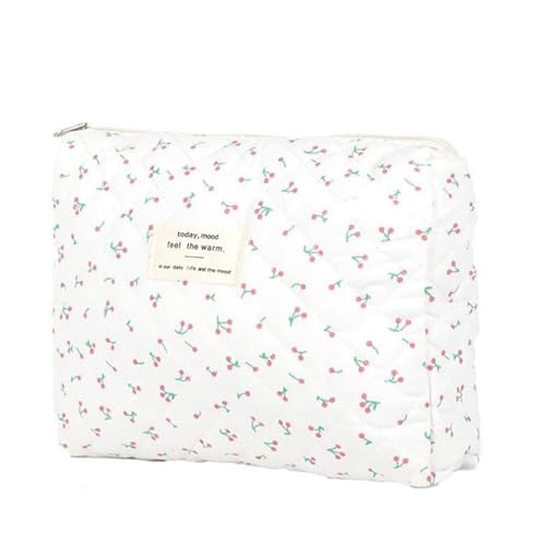 Kulturtasche Damen Makeup Bag schminktasche Kulturtasche Damen mit Blumenmuster, Kulturbeutel Make Up Tasche für Kosmetik Kosmetikartikel (W) von Nocyclonic