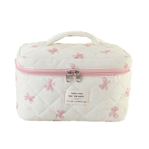 Make Up Tasche Kosmetiktasche Set Damen, Kulturtasche Damen Reise Make-up Tasche aus Baumwolle，Blume Muster schminktasche (G) von Nocyclonic