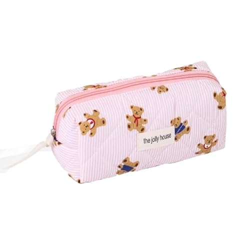 Make-up-Tasche sauberes Mädchen Gesteppte kulturbeutel Asthetisches Zeug,Make-up-0rganizer Kosmetiktasche kulturtasche Damen für Damen und Mädchen (21) von Nocyclonic