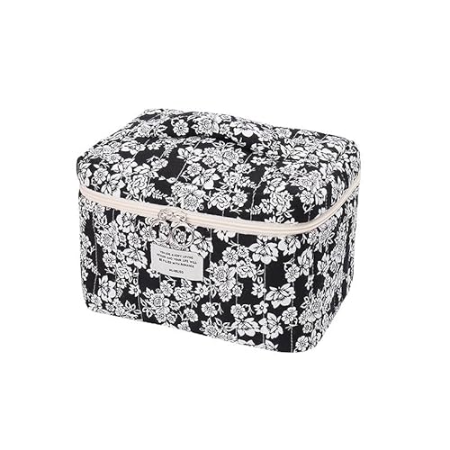 Make-up-Tasche sauberes Mädchen Gesteppte kulturbeutel Asthetisches Zeug,Make-up-0rganizer Kosmetiktasche kulturtasche Damen für Damen und Mädchen (S) von Nocyclonic