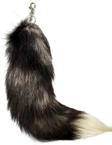 Nocyclonic Fox tail Fuchsschwanz Anh채nger Echtfell Sonnenfuchs Fuchschwanz Antenne Schl체sselanh채nger Tasche Zus채tze Tasche Anh채nger Auto Dekoration Weich Flaumig etwa 40cm (7) von Nocyclonic