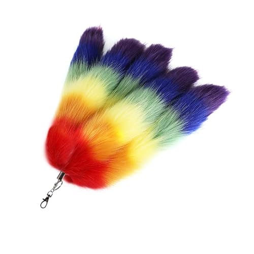 Nocyclonic FuchsschwanzFuchsschwanz Anhänger etwa 40cm,fox tail,Fell Schwanz Keychain fox tail keychain Auto Schlüsselketten Anhänger Weich Flaumig Dicht Dekoration (A) von Nocyclonic