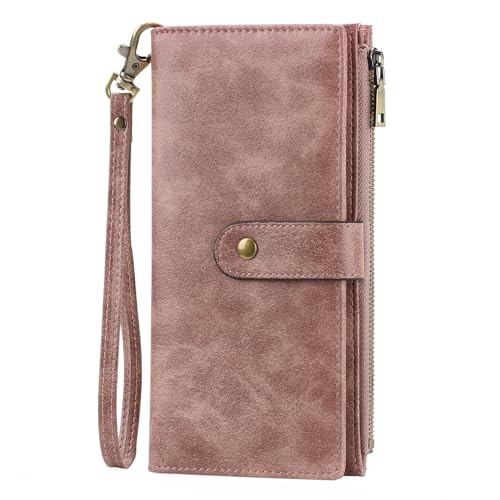 Nocyclonic Geldbeutel Damen Geldbörse Klein Gross Frauen Clutch Kleiner Damen mit RFID Blockierung Geldbeutel mit Handyfach (A) von Nocyclonic