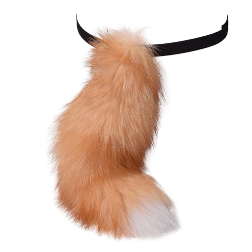 Nocyclonic Soft Faux Fur Fox Tail, Fox Tail ，Tails Faux Fur Halloween Costume Fox Tail for Adults Cosplay Role Play 40CM (A) von Nocyclonic