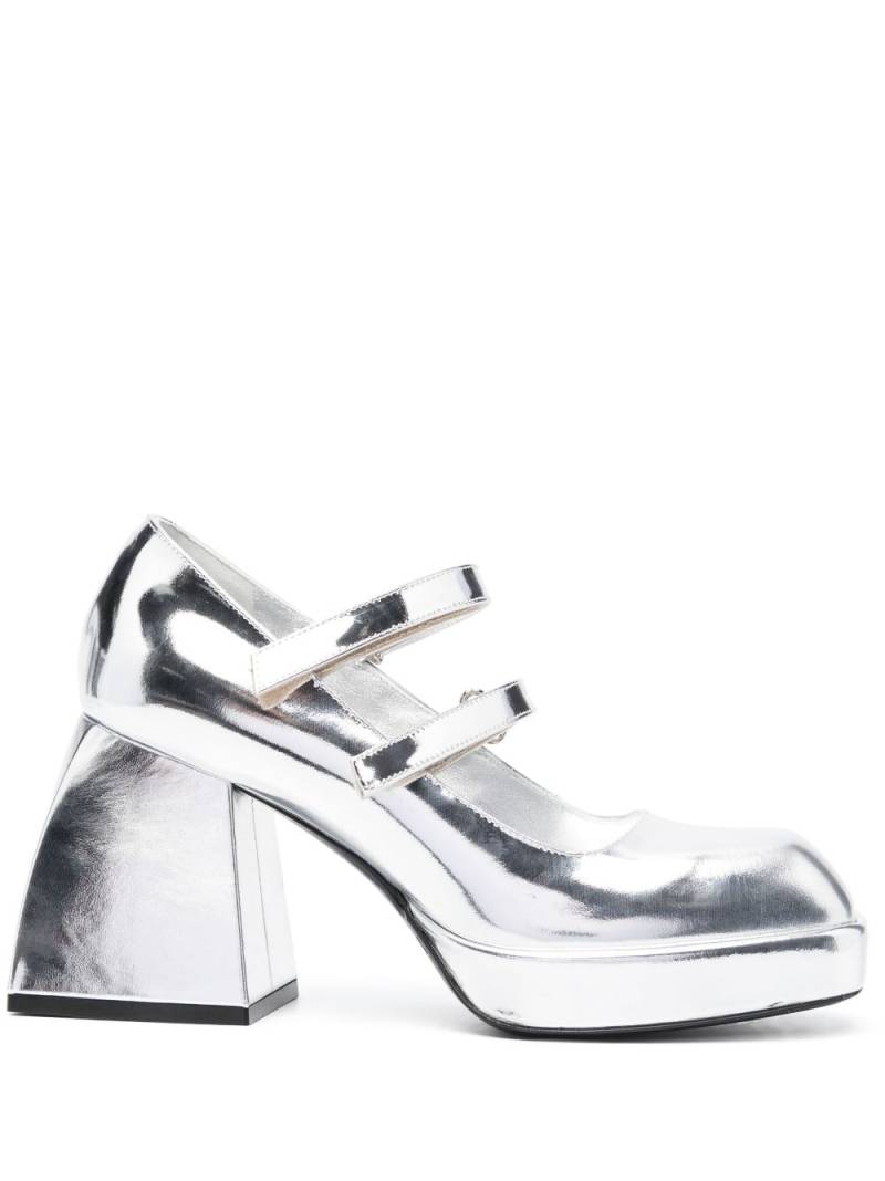 Nodaleto Bulla Babies Pumps 85mm - Silber von Nodaleto