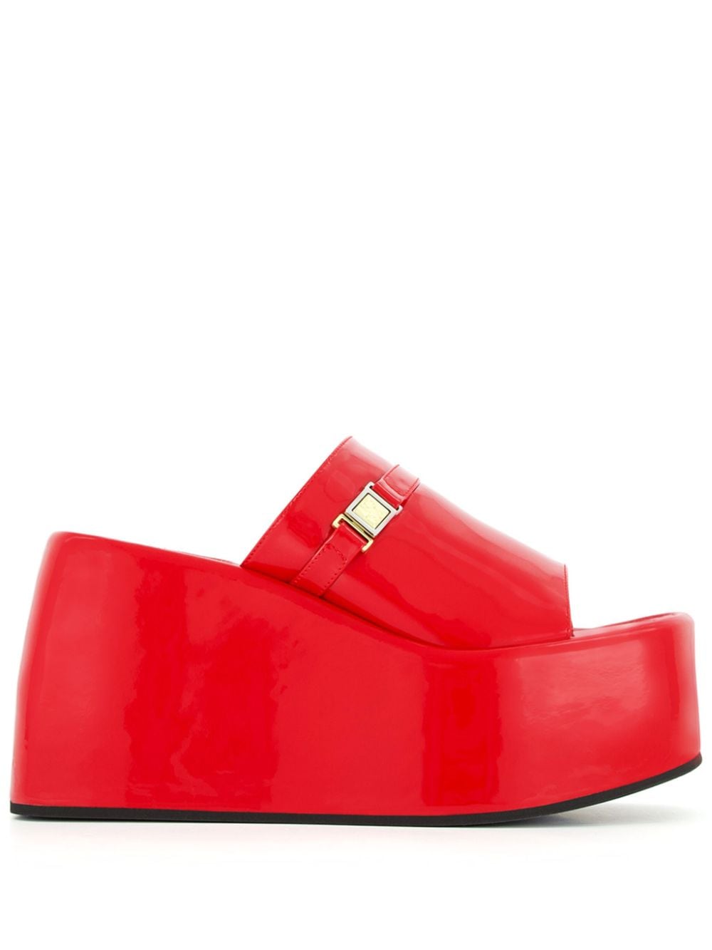 Nodaleto Bulla Yelena Sandalen mit Wedge-Absatz 105mm - Rot von Nodaleto