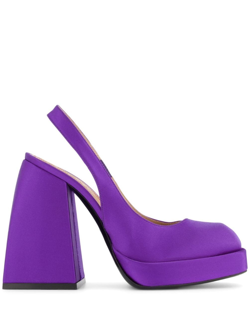 Nodaleto Slingback-Pumps mit Blockabsatz - Violett von Nodaleto