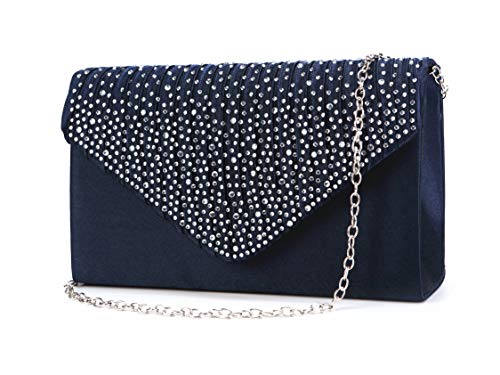 Nodykka börsen und Handtaschen Umschlag Abend Clutch Crossbody Taschen Klassische Hochzeit Party Schultertasche für Frauen, Blau (dunkelblau), EinheitsgröÃŸe von Nodykka