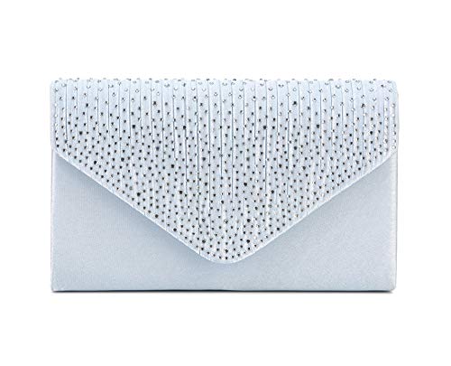 Nodykka börsen und Handtaschen Umschlag Abend Clutch Crossbody Taschen Klassische Hochzeit Party Schultertasche für Frauen, Blau (hellblau), EinheitsgröÃŸe von Nodykka