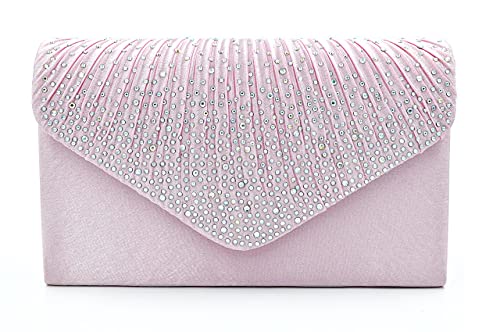 Nodykka börsen und Handtaschen Umschlag Abend Clutch Crossbody Taschen Klassische Hochzeit Party Schultertasche für Frauen, Pink (rose), EinheitsgröÃŸe von Nodykka