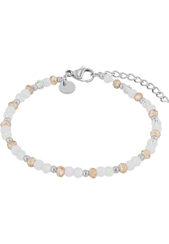 Noelani Armband Edelstahl Damen Armschmuck, mit Glasperle, 16+3 cm, Silber, Kommt in Schmuck Geschenk Box, 2037920 von Noelani