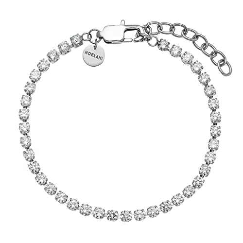 NOELANI Armband Edelstahl Damen Armschmuck, mit Zirkonia synth., 16+3 cm, Silber, Kommt in Schmuck Geschenk Box, 2033731 von Noelani