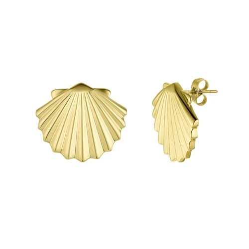 NOELANI Ohrstecker Edelstahl Damen Ohrschmuck, 2 cm, Gold, Muschel, Kommt in Schmuck Geschenk Box, 2036081 von Noelani