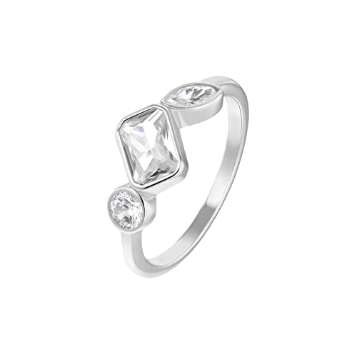 Noelani Ring 925 Sterling Silber Damen Ringe, mit Zirkonia synth., Silber, Kommt in Schmuck Geschenk Box, 2036077 von Noelani