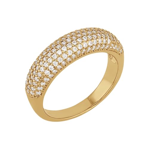 Noelani Ring 925 Sterling Silber Damen Ringe, mit Zirkonia synth., Gold, Kommt in Schmuck Geschenk Box, 2030076 von Noelani