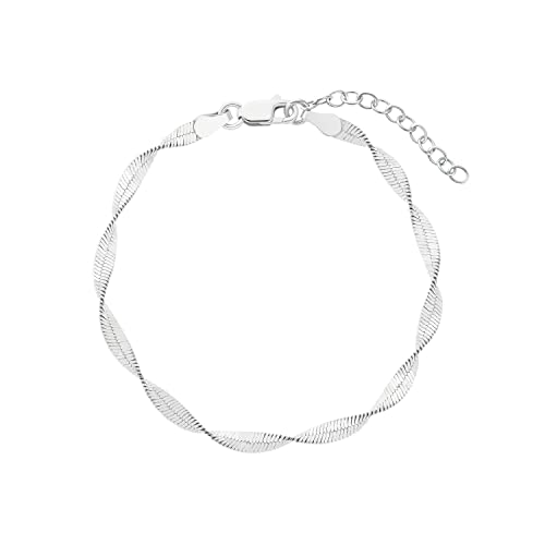 Noelani Armband 925 Sterling Silber Damen Armschmuck, 18+3 cm, Silber, Kommt in Schmuck Geschenk Box, 2036256 von Noelani