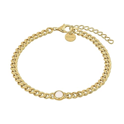NOELANI Armband 925 Sterling Silber Damen Armschmuck, mit Achat, 16+3 cm, Gold, Kommt in Schmuck Geschenk Box, 2036987 NOELANI Armband 925 Sterling Silber Damen Armschmuck, mit Achat, 16+3 cm, Gold, Kommt in Schmuck Geschenk Box, 2036987 von NOELANI