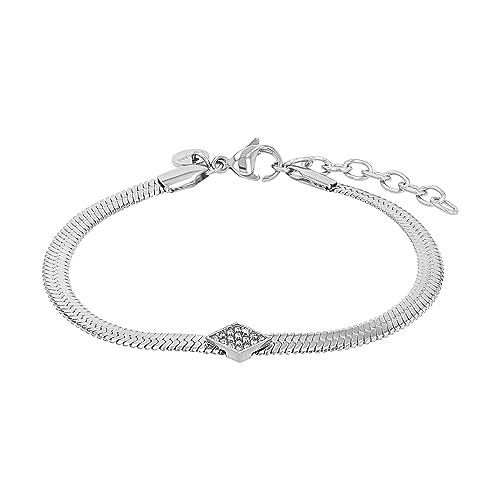 Noelani Armband Edelstahl Damen Armschmuck, mit Preciosa, 16+3 cm, Silber, Kommt in Schmuck Geschenk Box, 2036945 von Noelani