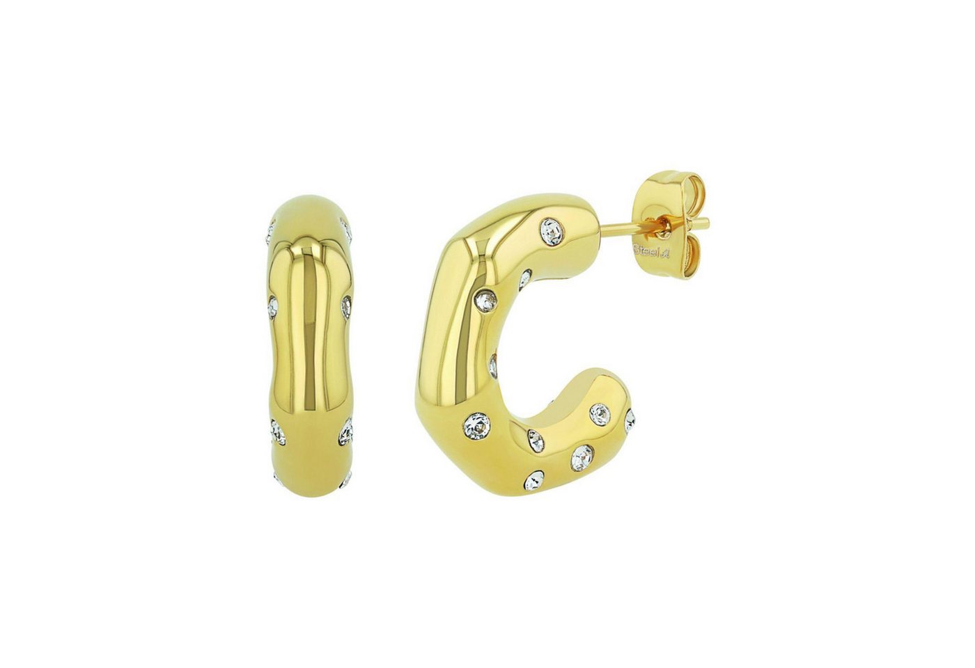 Noelani Paar Creolen Noelani Creolen für Damen, Edelstahl, Zirkonia (Creolen, 4-tlg) von Noelani