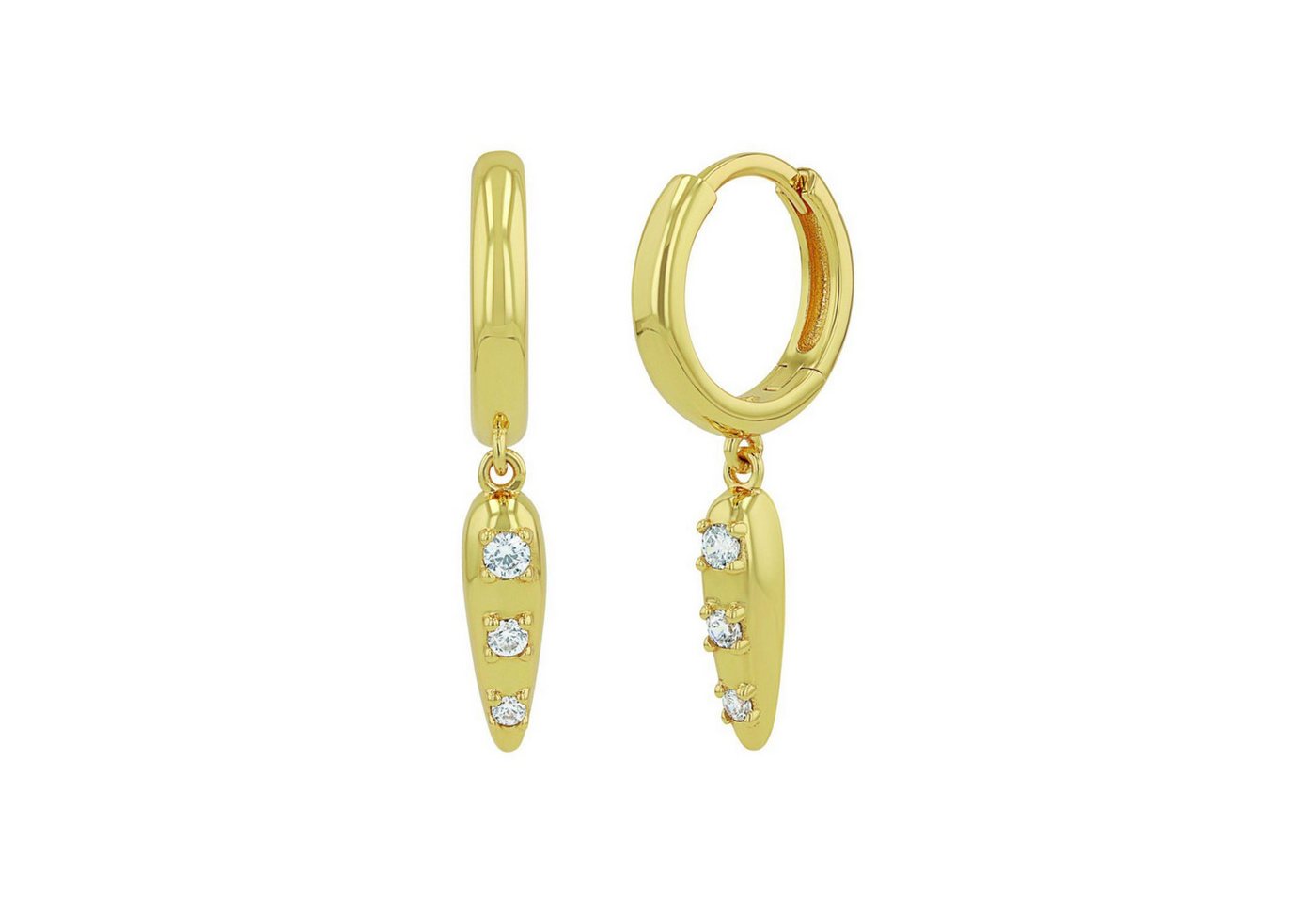 Noelani Paar Creolen Noelani Creolen für Damen, Silber 925, Zirkonia (Charm Creole, 2-tlg) von Noelani