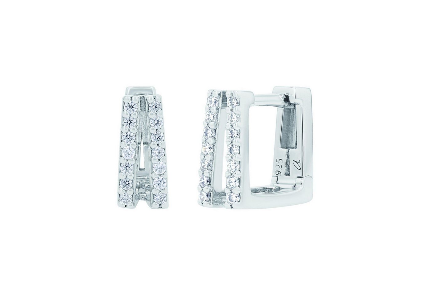 Noelani Paar Creolen Noelani Creolen für Damen, Silber 925, Zirkonia (Creolen, 2-tlg) von Noelani