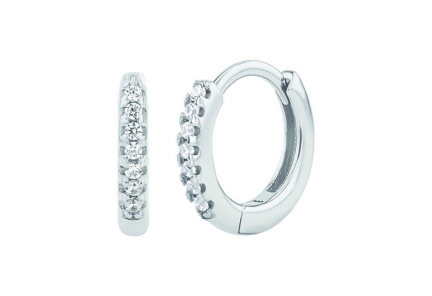 Noelani Paar Creolen Noelani Creolen für Damen, Silber 925, Zirkonia (Creolen, 2-tlg) von Noelani