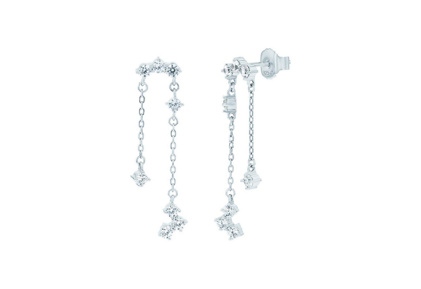 Noelani Paar Ohrhänger Noelani Ohrhänger für Damen, Silber 925, Zirkonia (Ohrhänger, 4-tlg) von Noelani