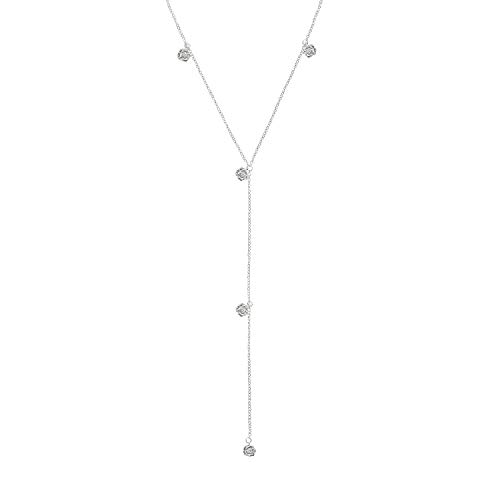 Noelani Y-Collier 925 Sterling Silber Damen Halsschmuck, 40+5 cm, Gold, Rose, Kommt in Schmuck Geschenk Box, 2031684 von Noelani