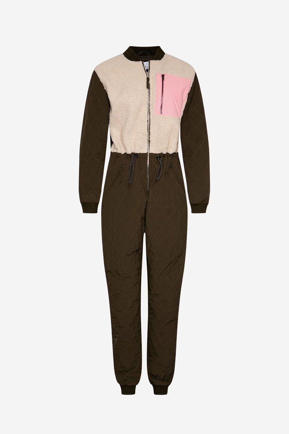 Ana Quilt Jumpsuit Army/white Ana Quilt Jumpsuit Army/white von Noella