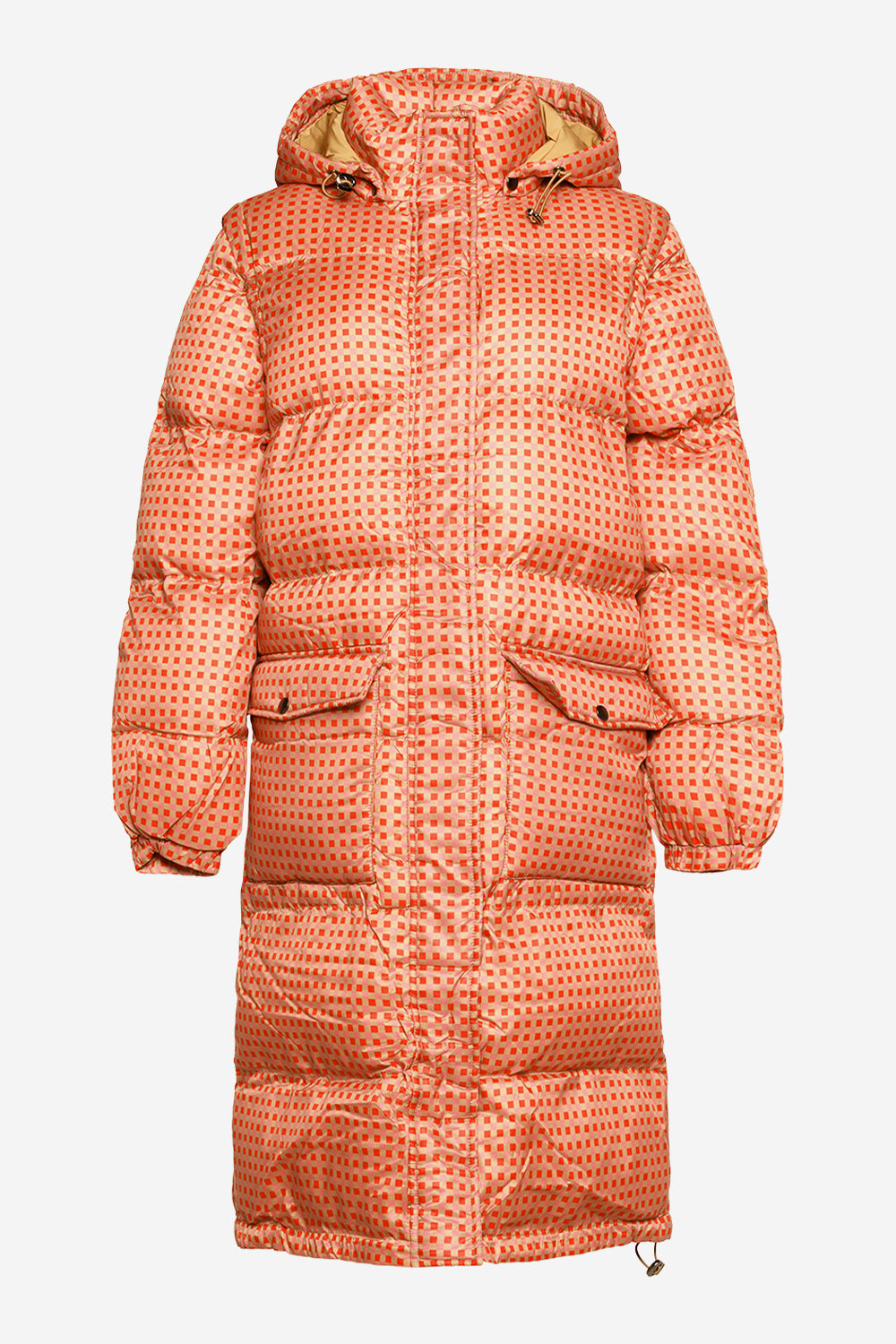 Eliza Puffer Coat Pink/red Checks Eliza Puffer Coat Pink/red Checks von Noella