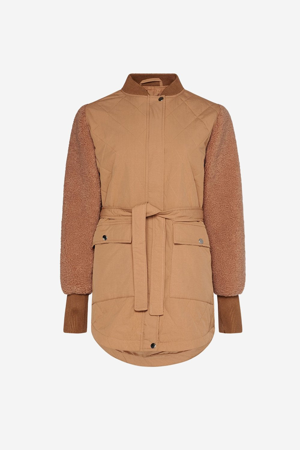 Esme Pile Jacket Solid Camel von Noella