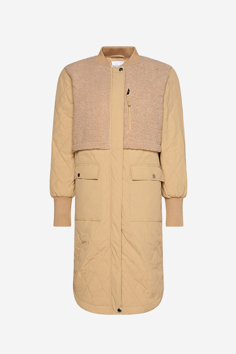 Etta Pile Coat Solid Sand von Noella