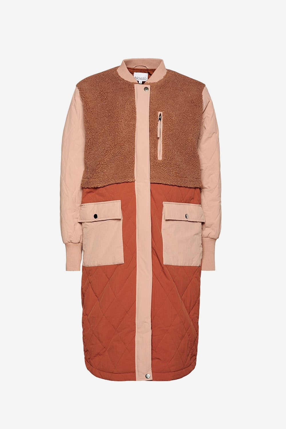 Etta Pile Coat Terracotta Mix von Noella