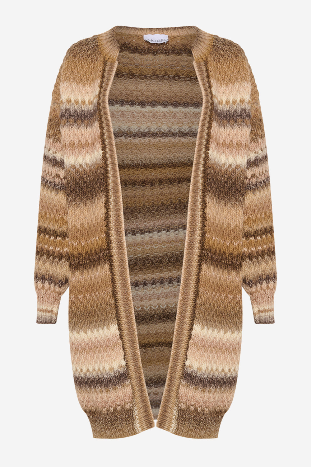 Gio Knit Cardigan Brown Mix Gio Knit Cardigan Brown Mix von Noella