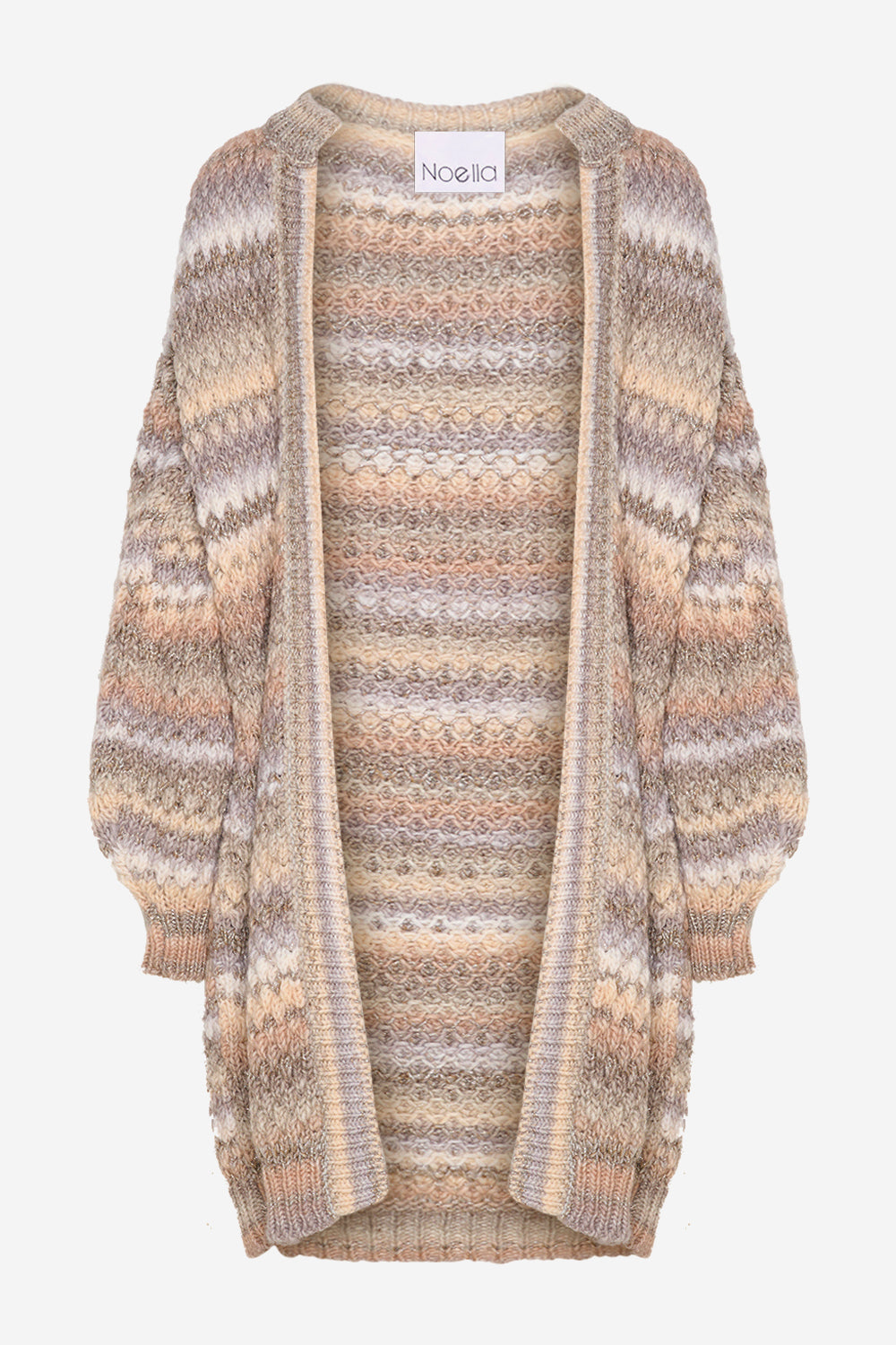 Gio Knit Cardigan Sand Mix Lurex Gio Knit Cardigan Sand Mix Lurex von Noella