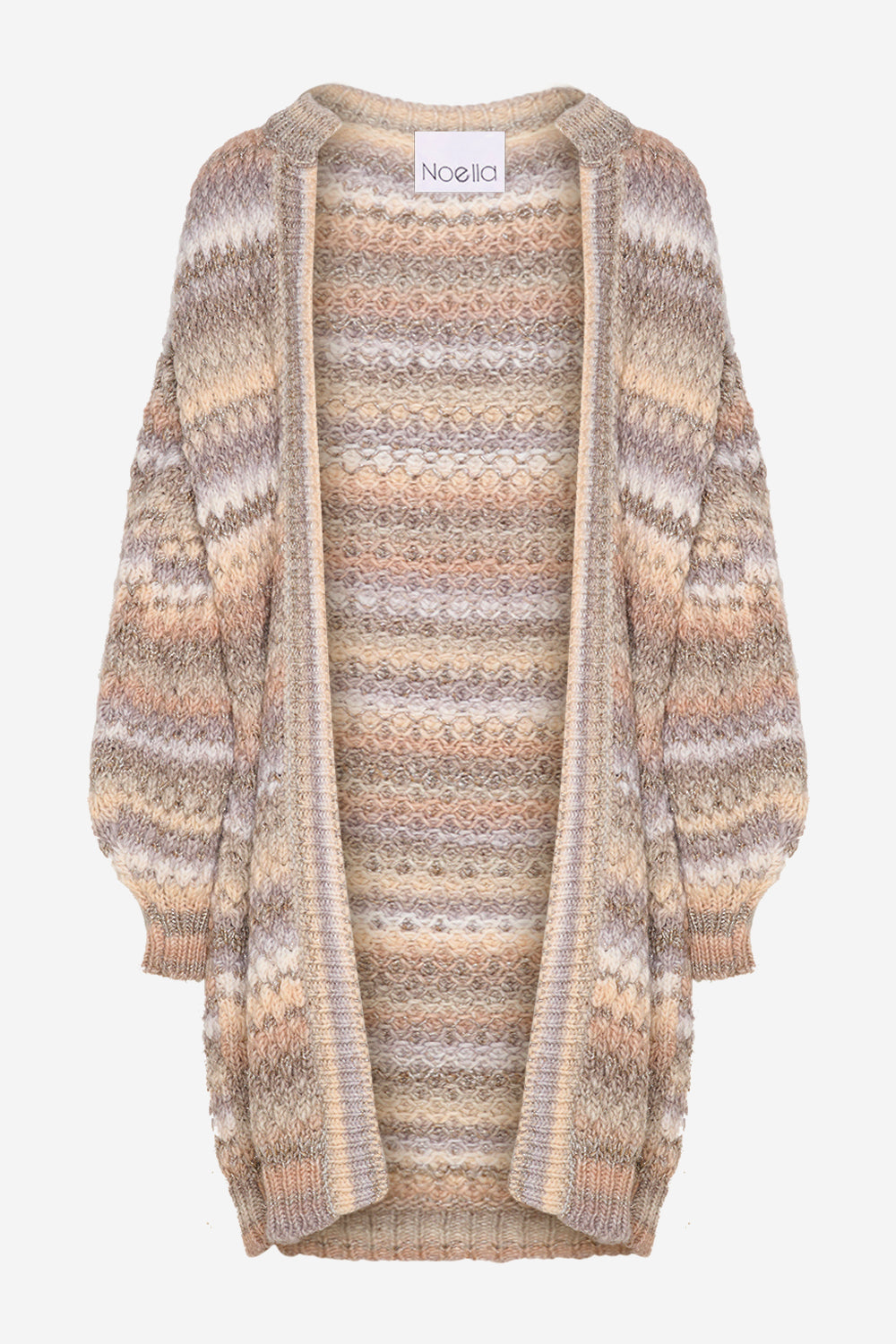 Gio Knit Cardigan Sand Mix Lurex von Noella