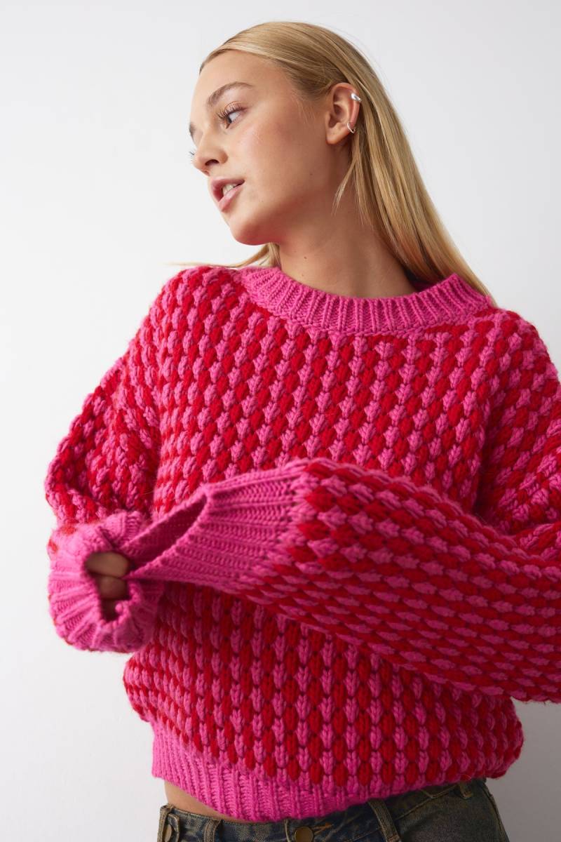 Gio Knit Jumper Pink Red Mix von Noella