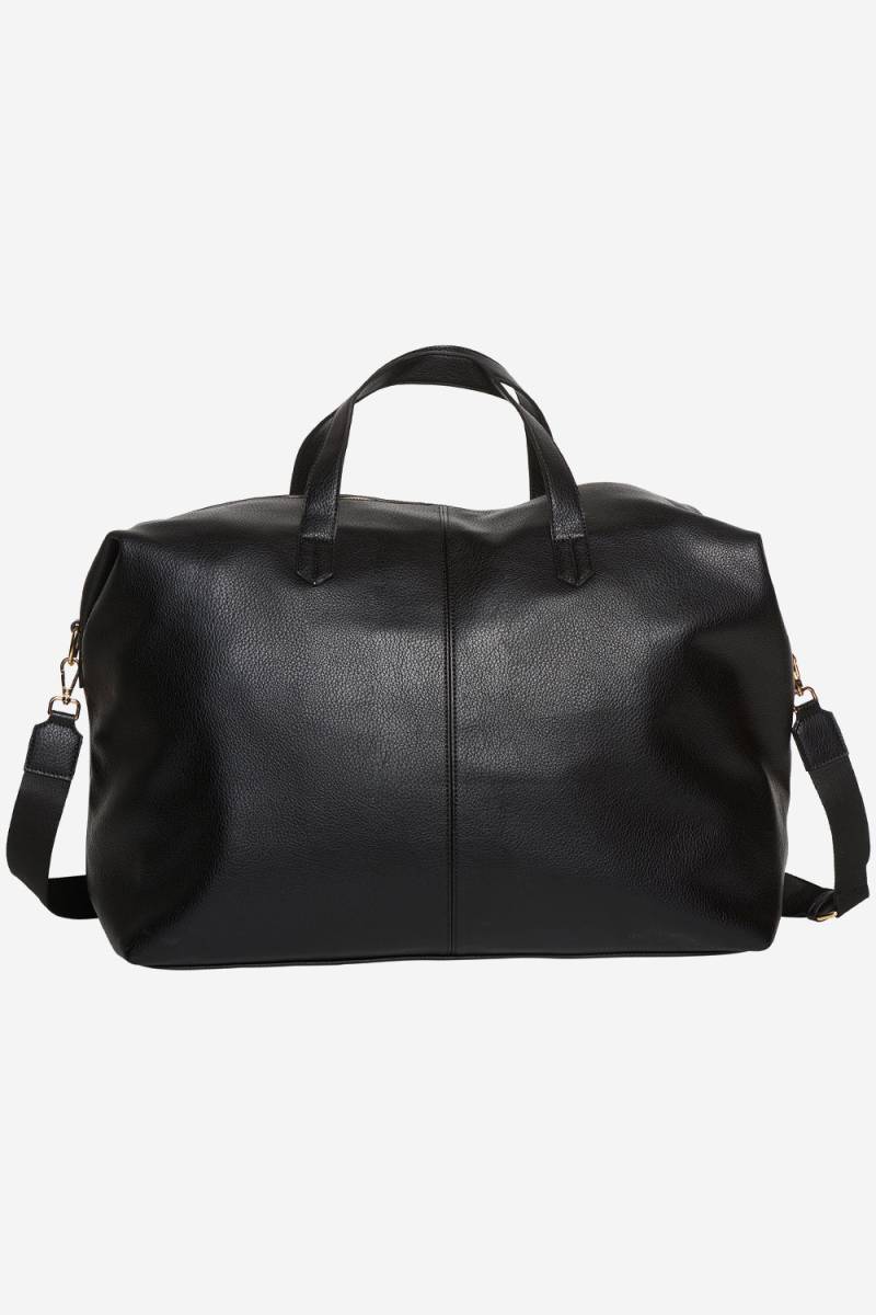 Holdall Medium Weekend Bag Black Leather Look von Noella